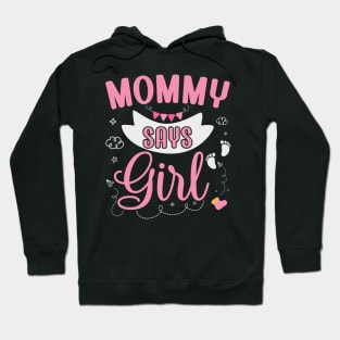 Mom says Girl cute baby matching family party Hoodie